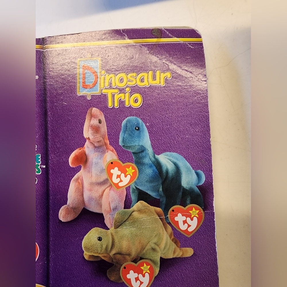 McDonalds Beanie Babies Dinosaur Trio 2000 Beanie Babies Rare - Picture 8 of 14